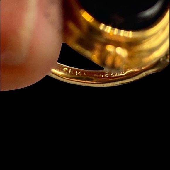 Kate Spade Spot the cuff gold plated bracelet with clear rhinestone pink spade - Picture 12 of 14